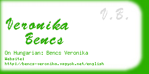 veronika bencs business card